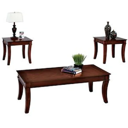 3 Pack Occasional Set w/ Cocktail Table & 2 End Tables